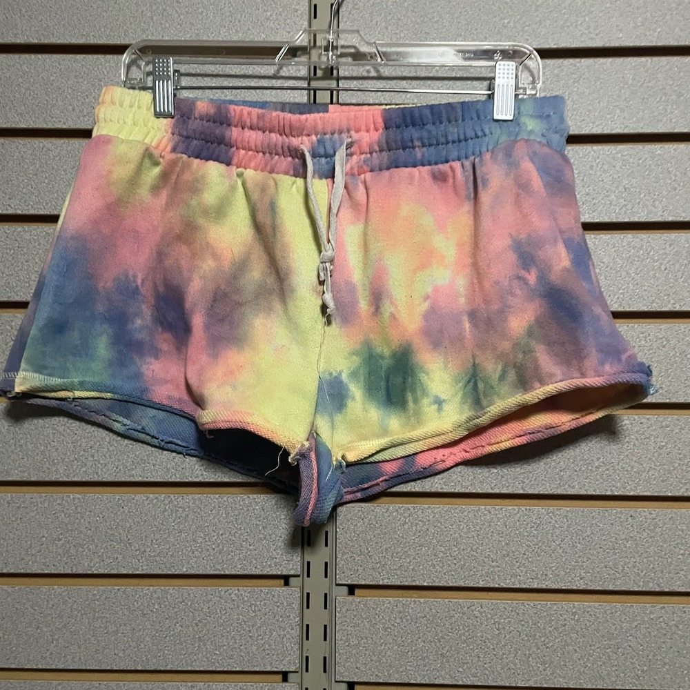Wishful Park‎ Large Tye Dyed Mini Shorts Like Sweats Bright Fun Colorful